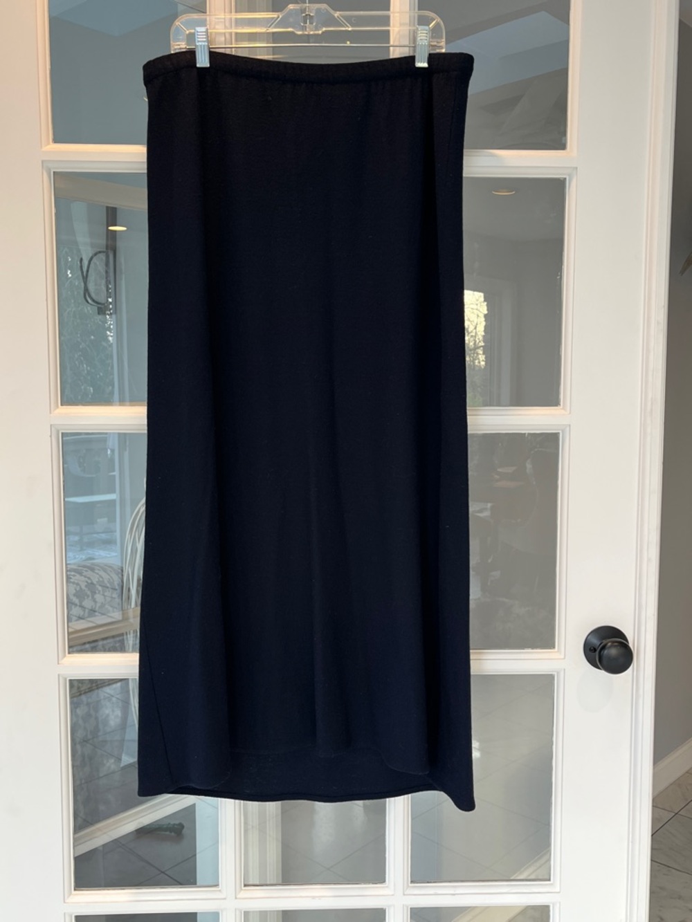 Vintage Eileen Fisher 100% Wool Maxi Skirt - Navy Blue - Size M - Picture 2 of 4